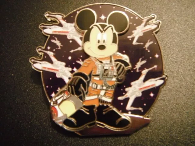 Rare Pins disney Disneyland Paris Star Wars Mickey en Pilote X-WING